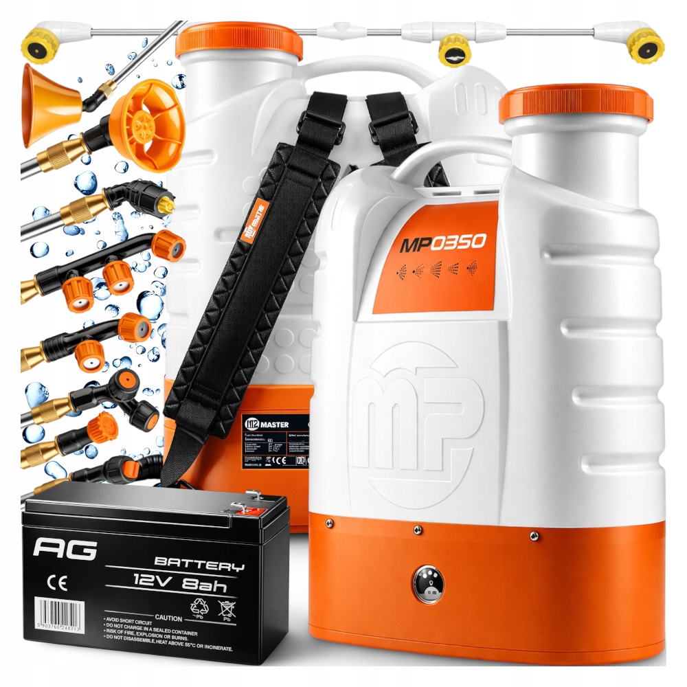 Elektrický záhradný postrekovač Majster MP0350 s batériovým pohonom 16 l
